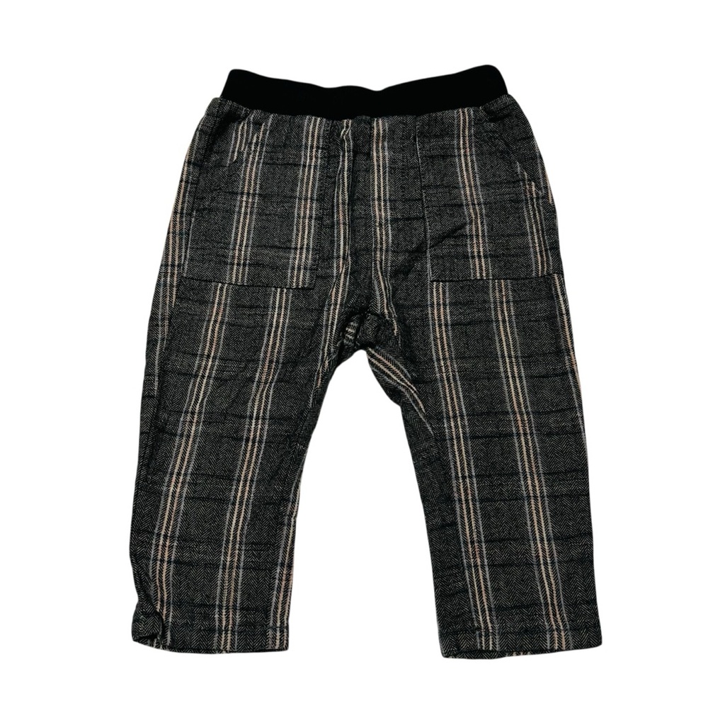 Zara Black and Gray Herringbone‎ Pants